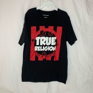 True Religion “popcorn box” T-shirt S
